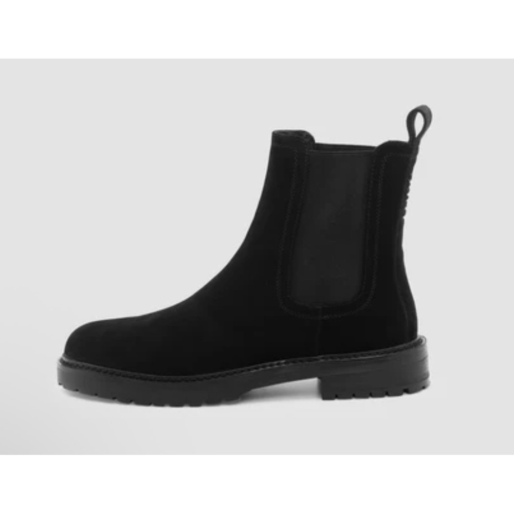 Saint Morta Mens 11 Suede Chelsea Boots Black Lug Sole Ankle Streetwear Pull On